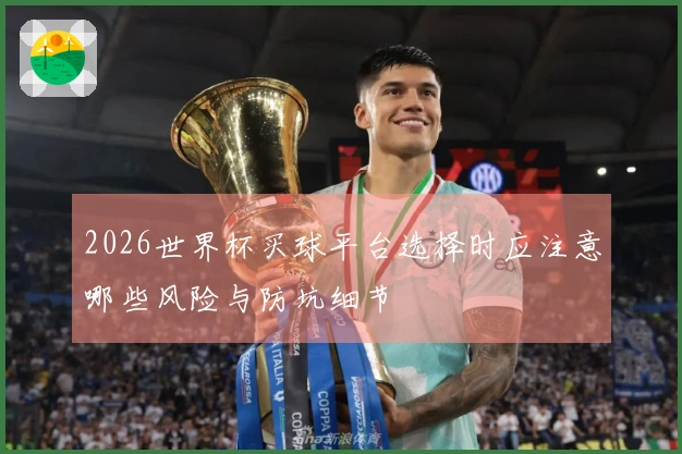 2026世界杯买球平台选择时应注意哪些风险与防坑细节